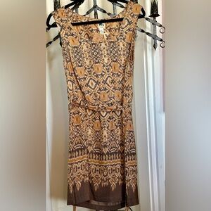 Lucky Brand, African/tribal, thin, silk dress